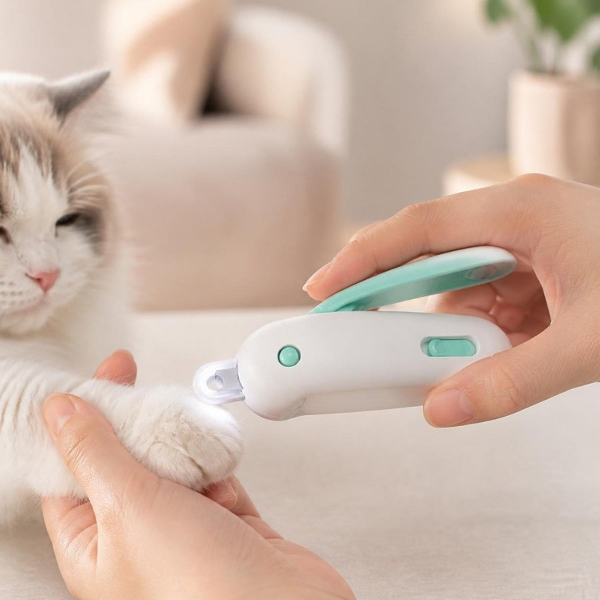 Cortador de Unha Pet - LED e gato