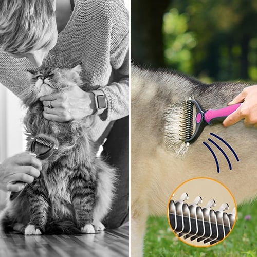 Escova anti-pelos pet - composição gato