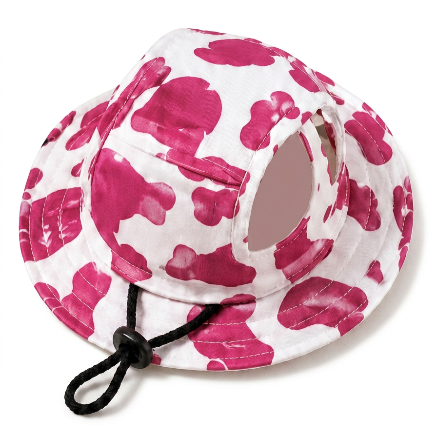 Chapéu estampa vaquinha rosa