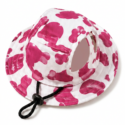 Chapéu estampa vaquinha rosa