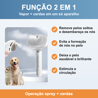 Função 2 em 1 - vapor e cerdas